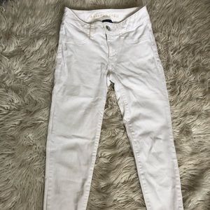 White Low Rise AE Jeans